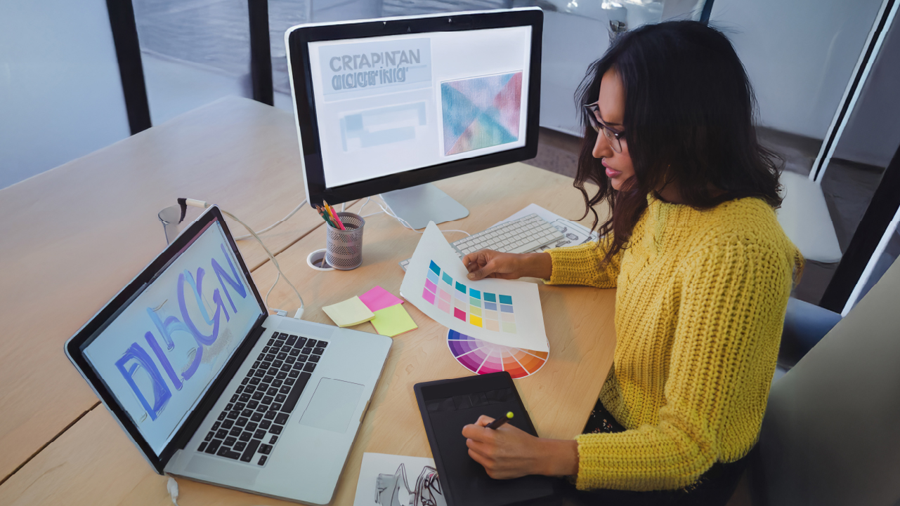Diseño gráfico en trabajando.